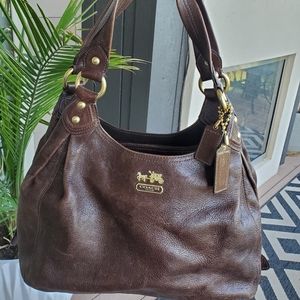 Coach 3 Compartment Soft Leather Shoulder Bag Discounted Shipping